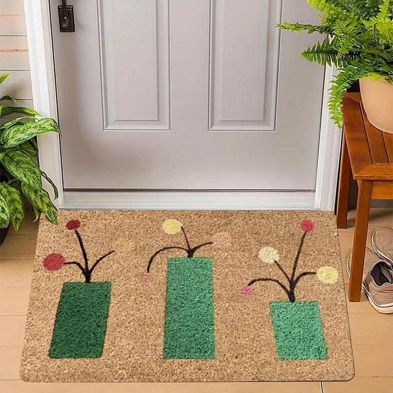 VIKAMA 生花ウェルカムフロアマット 滑り止めと耐摩耗性 - Maranta Prayer Plant のレビューと価格