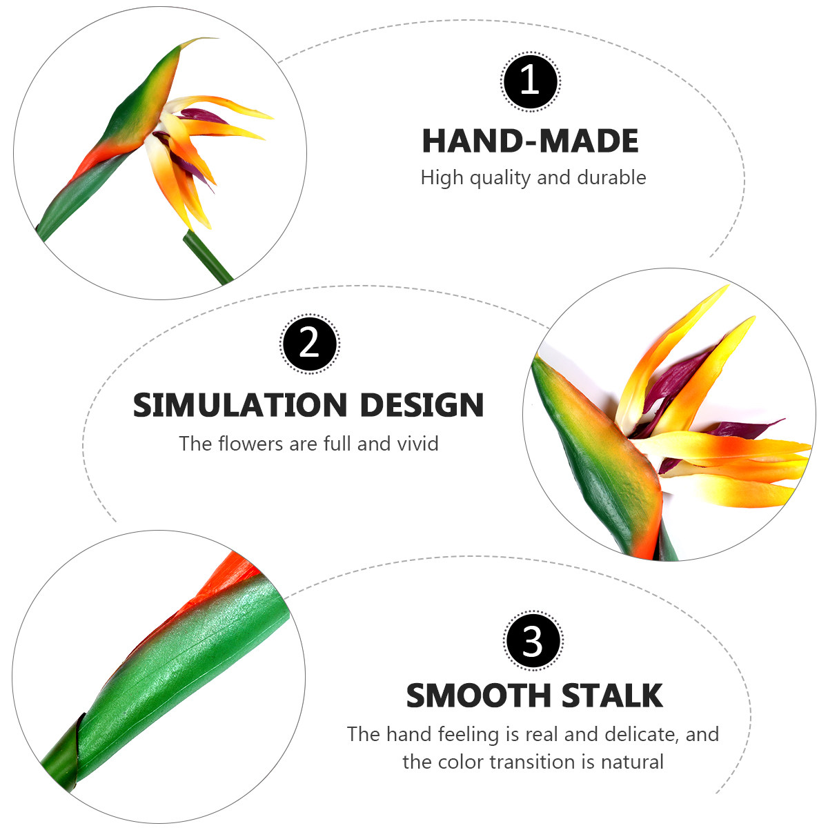 人工ストレリチア（極楽鳥花）植物、リアルタッチのフェイクスト - Bird Paradise Strelitzia のレビューと価格