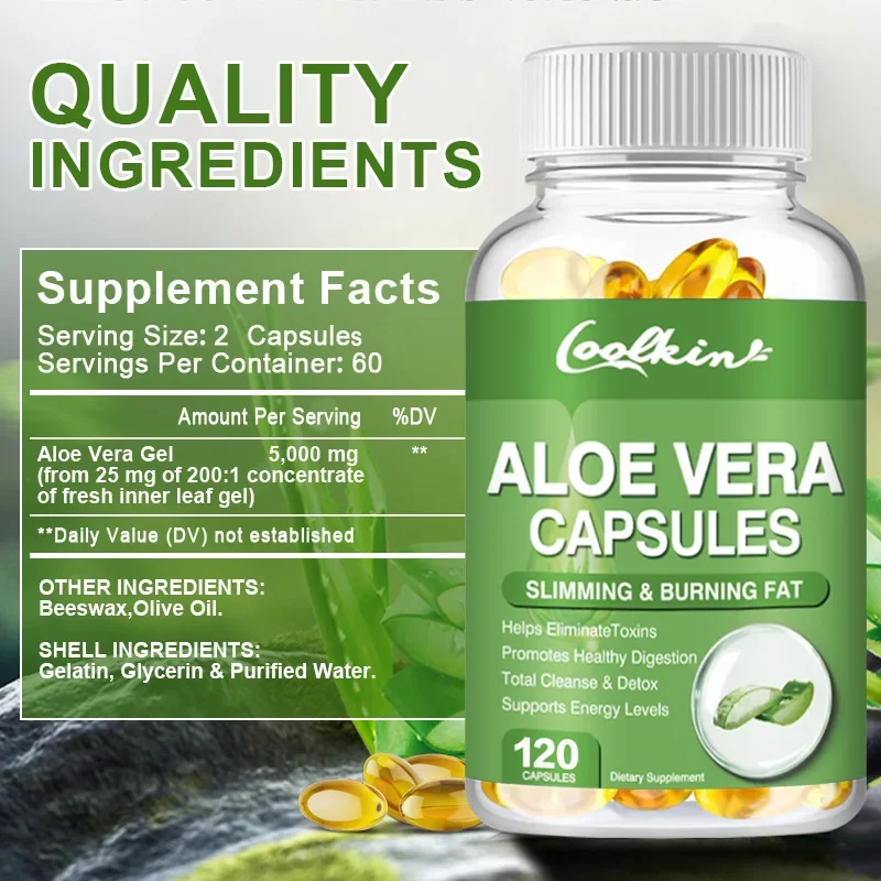 アロエベラエキスカプセル - 腸の便秘を和らげ、消化を促進し - Aloe Vera Pot のレビューと価格